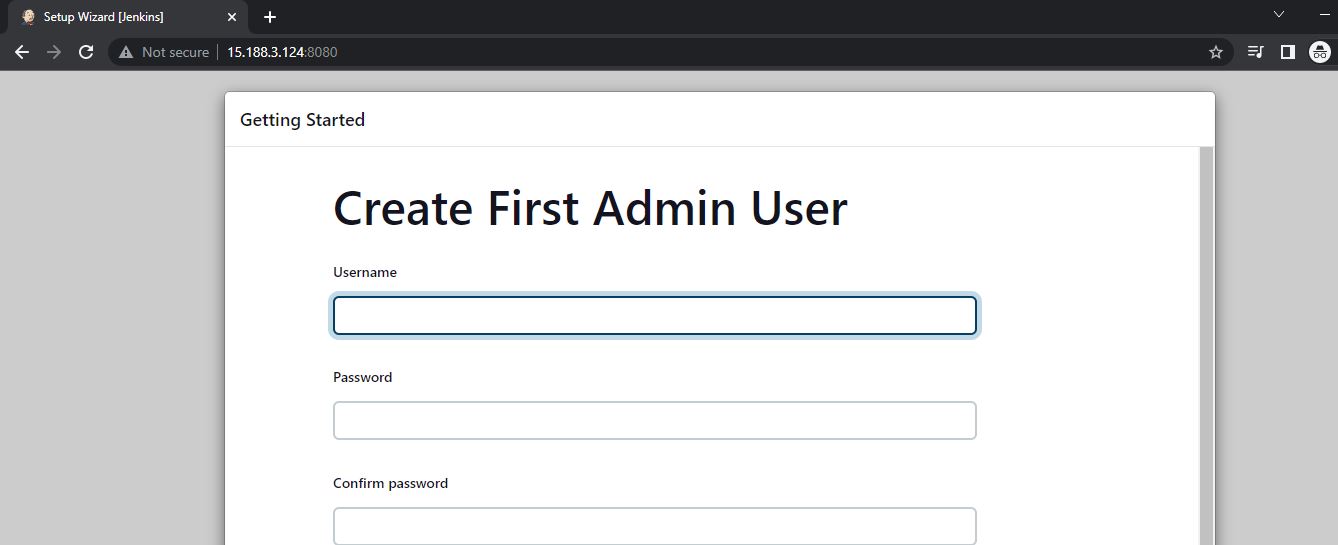 Create Jenkins admin user