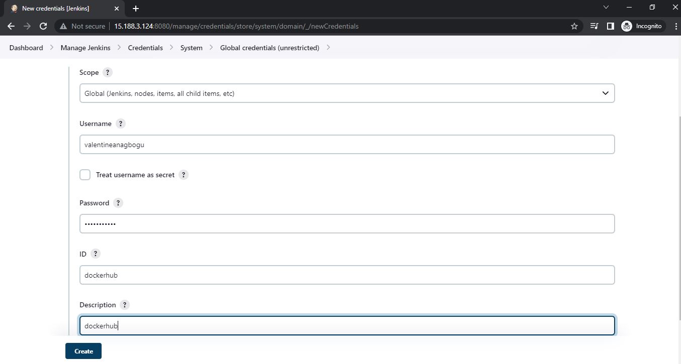 Configure Docker Hub credentials